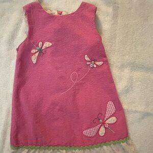 Size 6 Specialty Girl sleeveless zippered back closure pink butterflies dress